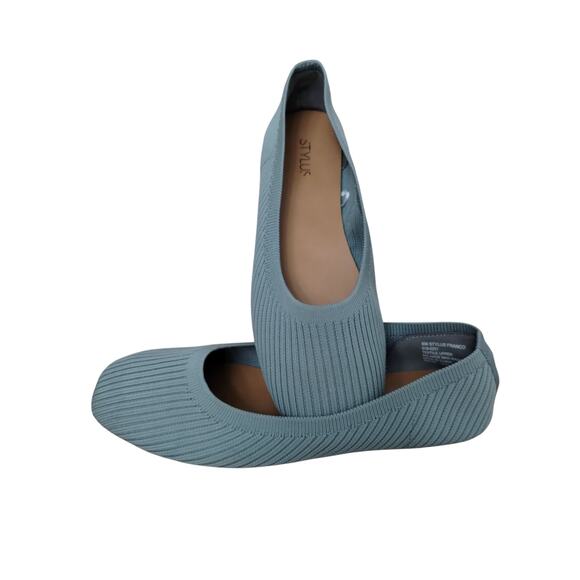 Stylus Franco Women's Gray Slip On Flats Shoes‎ Sz 8 Balletcore Ribbed Capsule - Picture 9 of 10